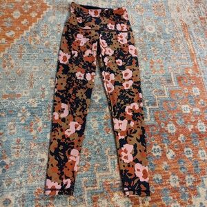 Prana Women's XS Kimble Printed 7/8 Legging Pants Nordic Pink Wildflower  